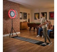 Monstershop Dart Board Set with Dimmable LED Surround, Freestanding Stand, 6 Darts and Checkout Mat