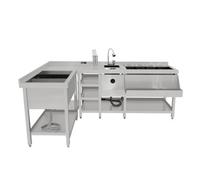 Monstershop Deluxe Modular Cocktail Bar Station with Ice Well in Silver Monstershop Silver