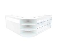 Monstershop Demeter LED Shop Counter Set K1500, B1500 & LM60 - White Monstershop White