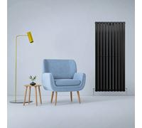 Monstershop Designer Flat Panel Radiators Matt Black 1600mm x 700mm Monstershop Black