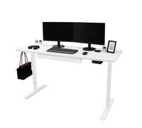 Electric Standing Desk With Drawer - 160cm x 60cm Monstershop White One Size