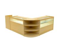 Monstershop Europa Led Shop Counter Set B1200, C1200, Tb60 & Lm60 - Maple In Beige Beige