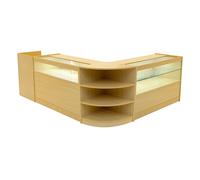 Monstershop Europa Led Shop Counter Set B1200, C1200, Tb60 & Lm60 - Maple In Beige Beige One Size