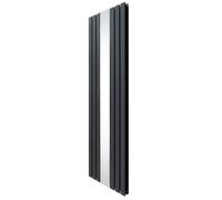 Monster Shop Flat Mirror Radiator 1800 X 565Mm Anthracite Grey, Grey