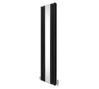 Monstershop Flat Mirror Radiator & Valves - 1800mm x 425mm - Black