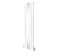 Monstershop Flat Mirror Radiator & Valves - 1800mm x 425mm - White