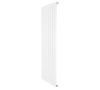 Flat Single Column Radiator 1600mm x 560mm Modern Designer Single Panel Central Heating Heater Gloss White Carbon Steel Vertical Kitchen Living Room Free Cleaning Brush Fixing Kit & Brackets