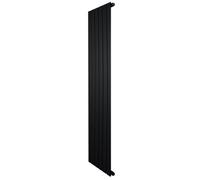 Flat Single Column Radiator 1600mm x 420mm Modern Designer Single Panel Central Heating Heater Matt Black Carbon Steel Vertical Kitchen Living Room Free Cleaning Brush Fixing Kit & Brackets