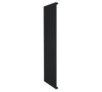 Flat Single Column Radiator 1800mm x 560mm Modern Designer Single Panel Central Heating Heater Matt Black Carbon Steel Vertical Kitchen Living Room Free Cleaning Brush Fixing Kit & Brackets