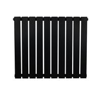 Monstershop Flat Single Column Radiator - 600 X 700Mm - Black Black One Size