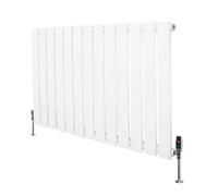 Monstershop Flat Single Column Radiator & Valves - 600mm x 910mm - White Monstershop White