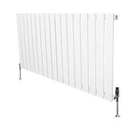 Monstershop Flat Single Column Radiator & Valves - 600mm x 1190mm - White Monstershop White
