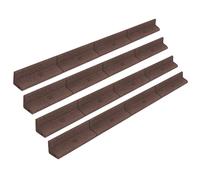 MonsterShop Flexible Lawn Edging Garden Border Brown Pack Of 4 X 1.2M
