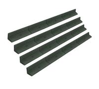 MonsterShop Flexible Lawn Edging 4.8M Long Pack Of 4 X 1.2M Green Garden Border