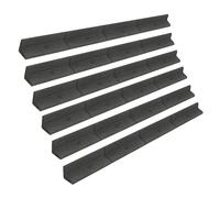 Flexible Lawn Edging 7.2 m Long Pack of 6 x 1.2m Grey Garden Border Grass Lawns Pathways Path Edge Vegetable Plot Flowerbed Raised Borders UV Resistant Rubber Free Matching Plastic Ground Pegs