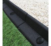 Monster Shop Flexible Lawn Edging Black 1.2M X 12, Black