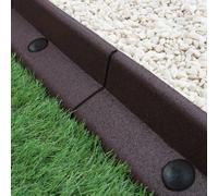 Monster Shop Flexible Lawn Edging Brown 1.2M X 8, Brown