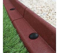 MonsterShop Flexible Lawn Edging Garden Border Black Pack Of 6 X 1.2M