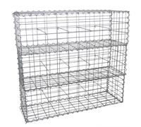 Monster Shop Gabion Baskets 100 x 30 x 30cm - 3 Pack, Silver