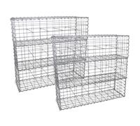 Monster Shop Gabion Baskets 100 X 30 X 30Cm / 6 Pack, Silver
