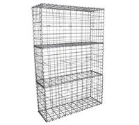 Monstershop Gabion Baskets 100 x 50 x 30cm / 3 Pack in Silver | Size: 100 x 50 x 30 cm Monstershop Silver 100 x 50 x 30 cm