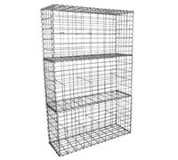 Monstershop Gabion Baskets 100 x 50 x 30cm / 3 Pack in Silver | Size: 100 x 50 x 30 cm Monstershop Silver 100 x 50 x 30 cm