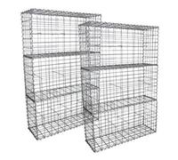 Monstershop Gabion Baskets 100 X 50 X 30Cm / 6 Pack In Silver Silver