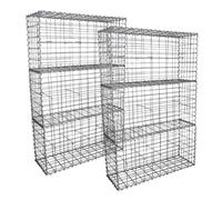 Monstershop Gabion Baskets 100 X 50 X 30Cm / 6 Pack In Silver Silver