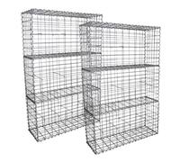 Monster Shop Gabion Baskets 100 X 50 X 30Cm / 6 Pack, Silver