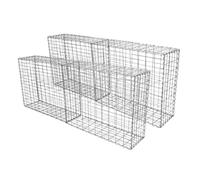 Monster Shop Gabion Baskets Cages Mesh Wire Galvanised Steel Outdoor Stone Basket Spiral Retaining Wall Planter Garden / 100 x 80 x 30cm / 4 Pack…