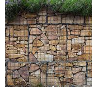 MonsterShop Gabion Baskets 100 x 95 x 30 cm - 6 Pack - Silver