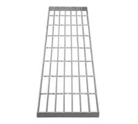 Galvanised Grating Floor Forge Walkway Mesh Floor Panel Grid Drainage Gutter Vent Heavy Duty Weatherproof Steel Zinc Coated 800mm x 240mm x 30mm 4mm Metal Thickness 192kg Load Capacity