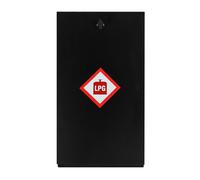Gas Bottle Locker Sealed Storage Safe Powder Coated Steel 7kg Butane or 6kg Propane Cylinder Removable Front Cover Twist Latch Rubber Gasket Non Slip Mat Camper Van Motorhome Caravan 59 x 32 x 35.5cm