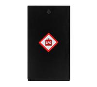 Gas Bottle Locker Sealed Storage Safe Powder Coated Steel 7kg Butane or 6kg Propane Cylinder Removable Front Cover Twist Latch Rubber Gasket Non Slip Mat Camper Van Motorhome Caravan 59 x 32 x 35.5cm