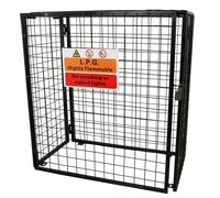 Gas Bottle Mesh Cage 920mm Monstershop Black One Size