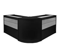 MonsterShop Shop Counters Vape Retail Set Glass Unit Product Vaping Showcase Display Cabinet/Black (Gemini Set - C1200 (x2) & CM60)