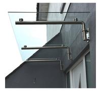 Glass Door Canopy & Brackets, 144cm W, 80cm D Monstershop Clear One Size