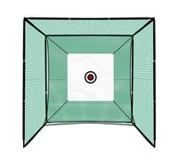 Golf Practice Cage 10ft 3m Driving Range High Impact 25mm Mesh Hitting Professional Swing Training Equipment Outdoor Freestanding Steel Frame Bullseye Target FREE Artificial Grass Mat & 6cm Rubber Tee