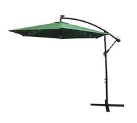 MonsterShop Green 3m LED Cantilever Parasol