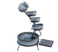 Monster Shop 4 Tier Spilling Bowls Water Feature - Grey, Grey