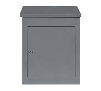 Parcel Post Drop Box Grey Large Steel Outdoor Lockable 2 Keys