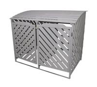 MonsterShop Grey Wash Double Wheelie Bin Storage