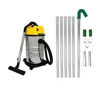 MonsterShop Gutter Cleaning System 30L Wet & Dry Hoover & 24Ft Gutter Vacuum Pole Kit