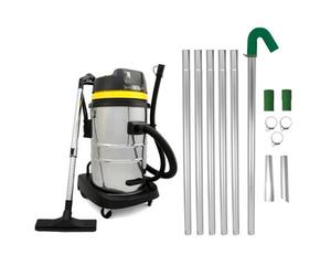 MonsterShop Gutter Cleaning System 60L Wet & Dry Hoover & 24Ft Gutter Vacuum Pole Kit