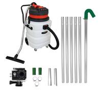 Monstershop 90L Wet & Dry Vacuum, Gutter Vacuum Poles & Camera in White Monstershop White