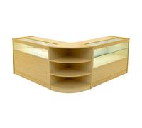 Monstershop Harmonia Led Shop Counter Set B1200, C1200 & Lm60 - Maple In Beige Beige One Size