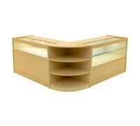 Monstershop Harmonia Led Shop Counter Set B1200, C1200 & Lm60 - Maple In Beige Beige One Size