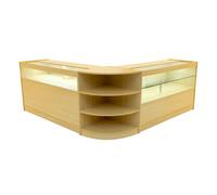 Monstershop Harmonia Led Shop Counter Set B1500, C1500 & Lm60 - Maple In Beige Beige One Size