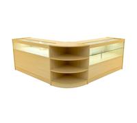 Monstershop Harmonia Led Shop Counter Set B1500, C1500 & Lm60 - Maple In Beige Beige One Size