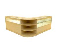 Monstershop Harmonia Led Shop Counter Set B1500, C1500 & Lm60 - Maple In Beige Beige One Size